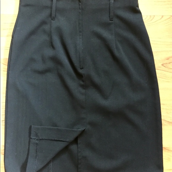High Waisted Black Pencil Skirt (5) - Picture 3 of 3